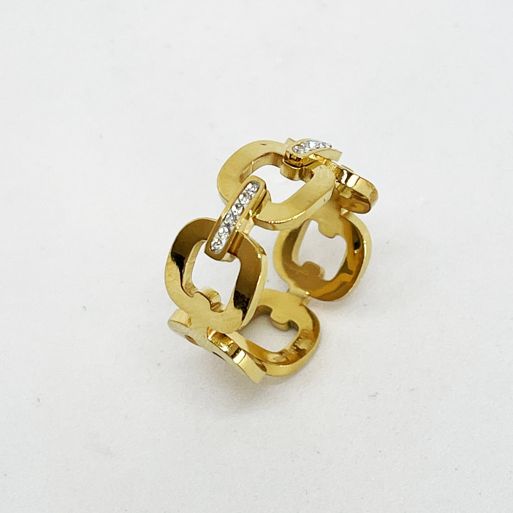 Bague Multi Carrés Cristaux