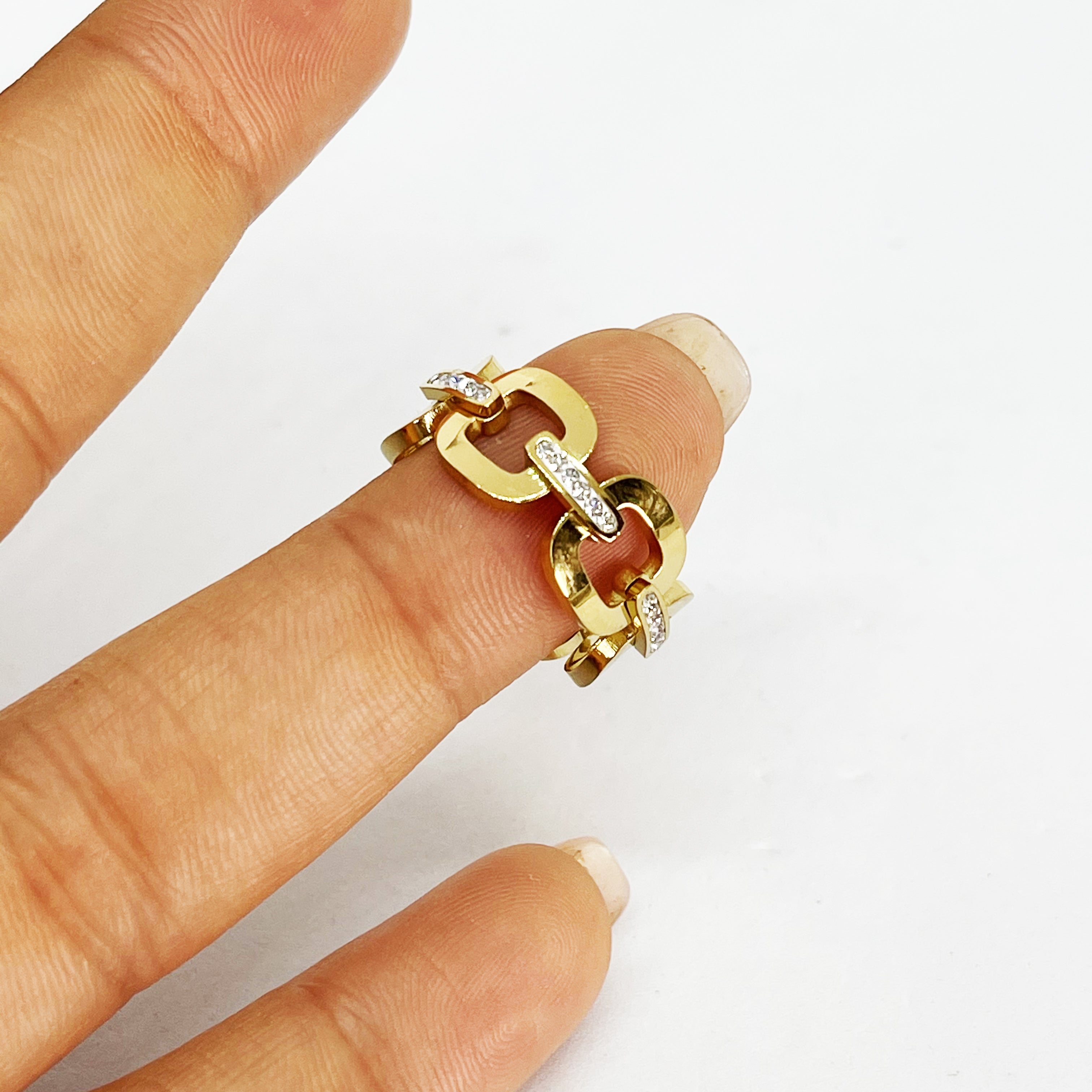 Bague Multi Carrés Cristaux