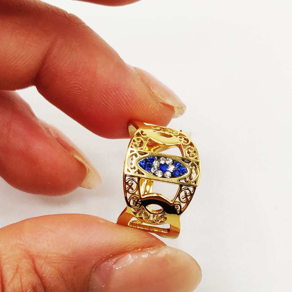 Bague Oeil Bleu Roi