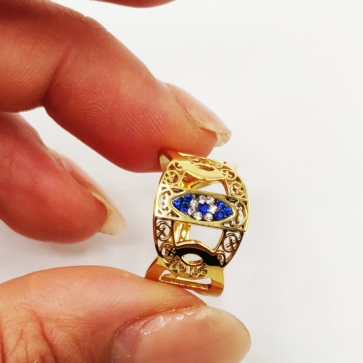 Bague Oeil Bleu Roi