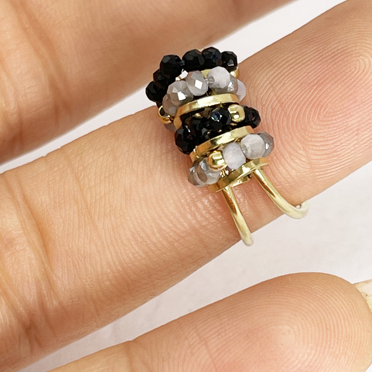 Bague Orientale Perles Multicolores