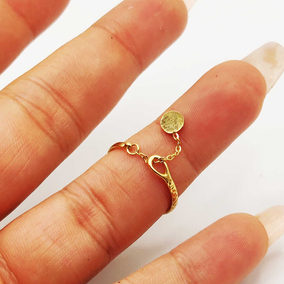 Bague Pendentif Cercle Doré