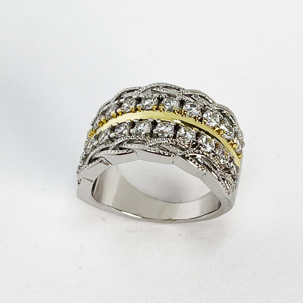 Bague Royale Dorée et Argentée