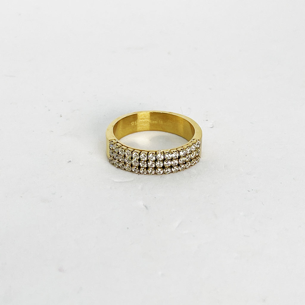 Bague Simple Multi Cristaux