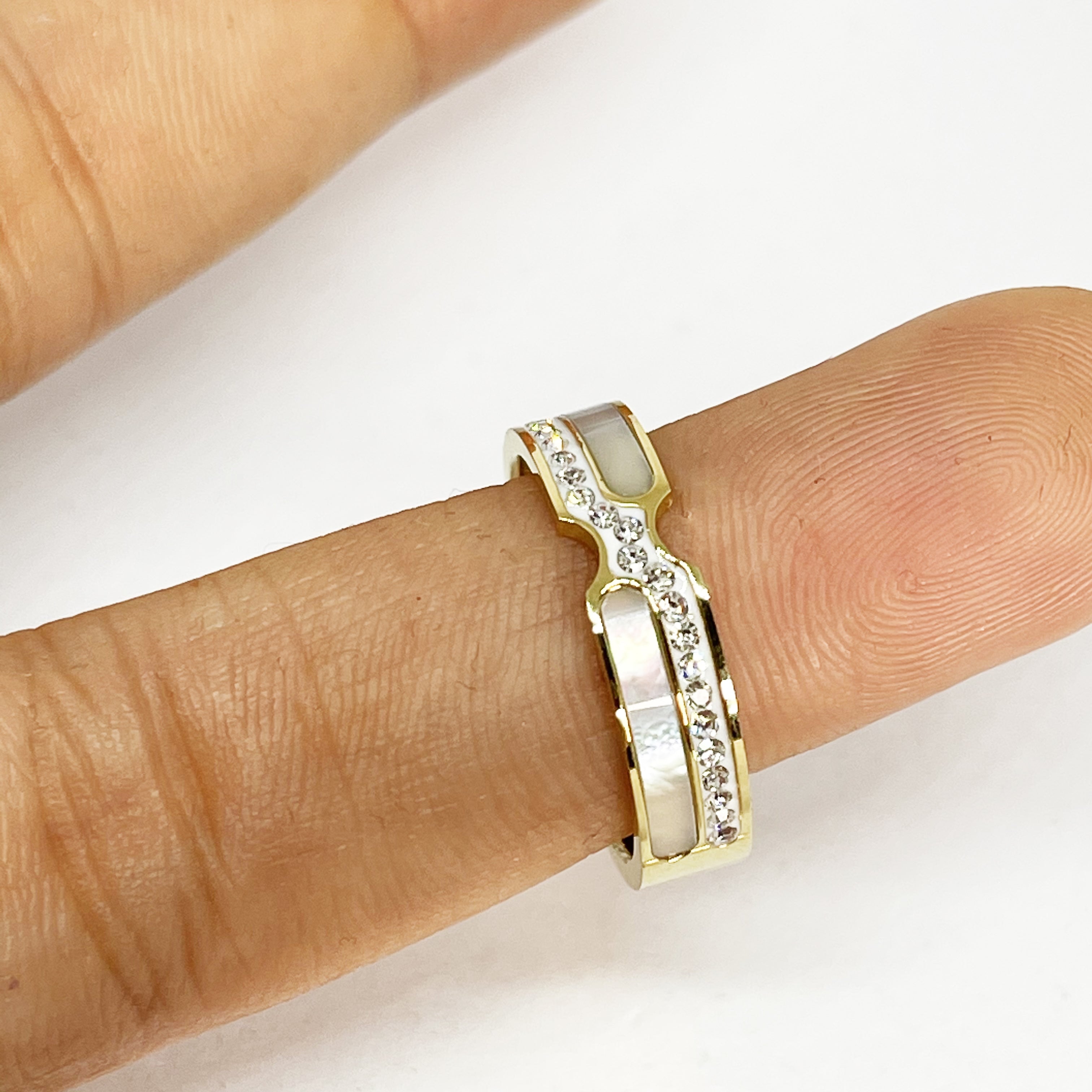 Bague Style Marbre Cristaux