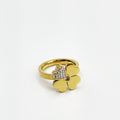 Bague Trèfle Coeur Cristaux