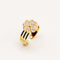 Bague Trèfle Cristaux Luxe