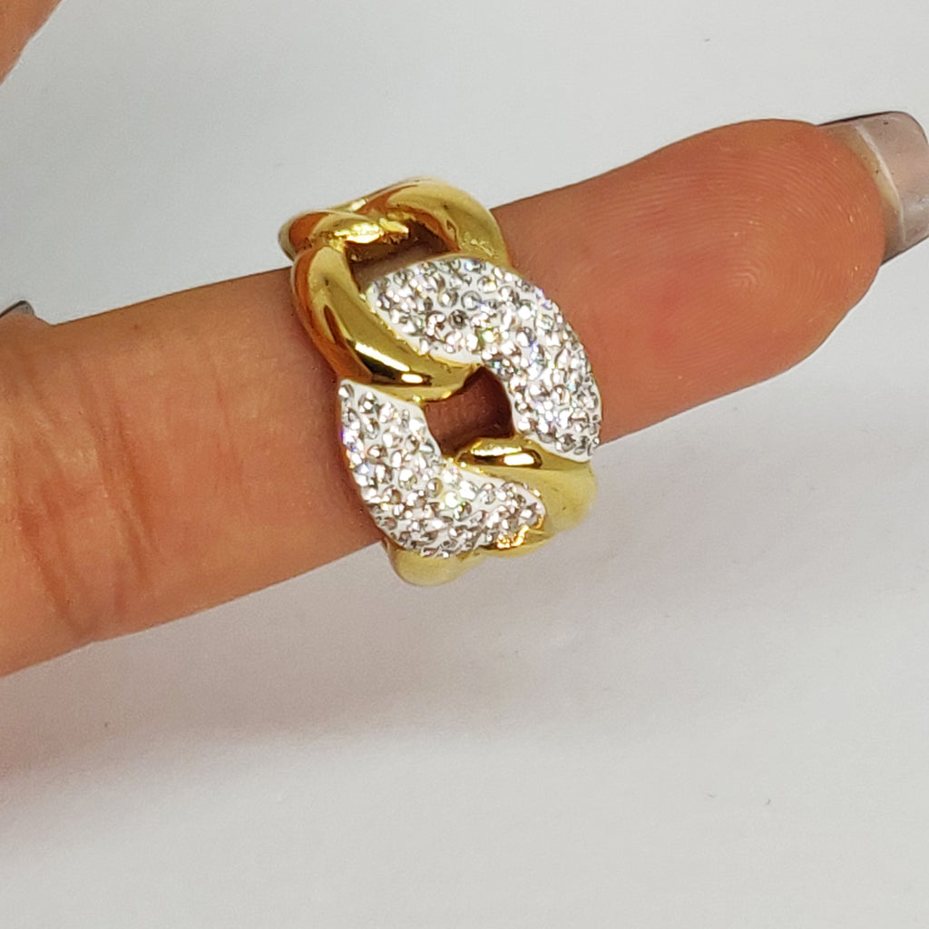 Bague Tresse Cristaux