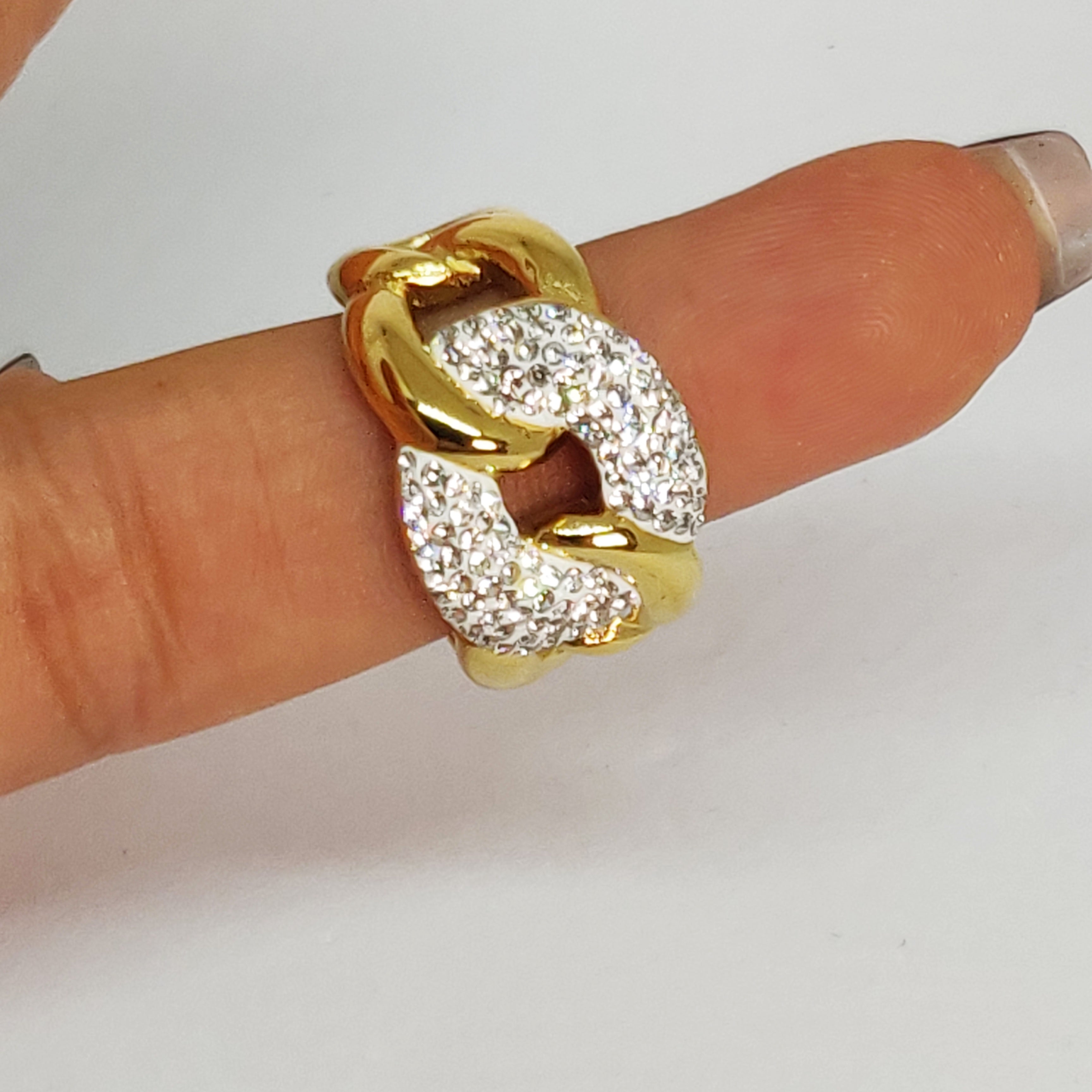 Bague Tresse Cristaux