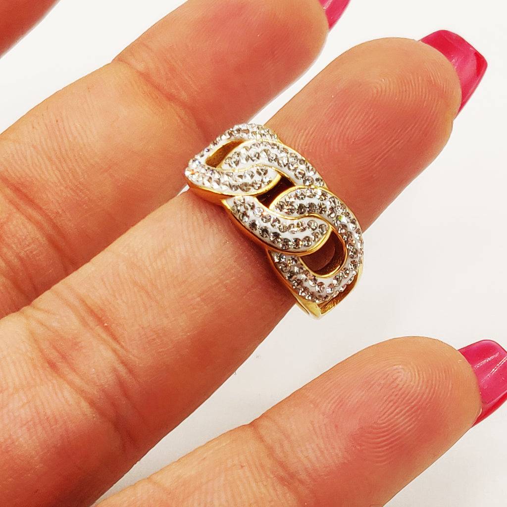 Bague Tresse Full Cristaux