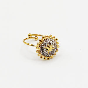 Bague Tresse Soleil Cristaux