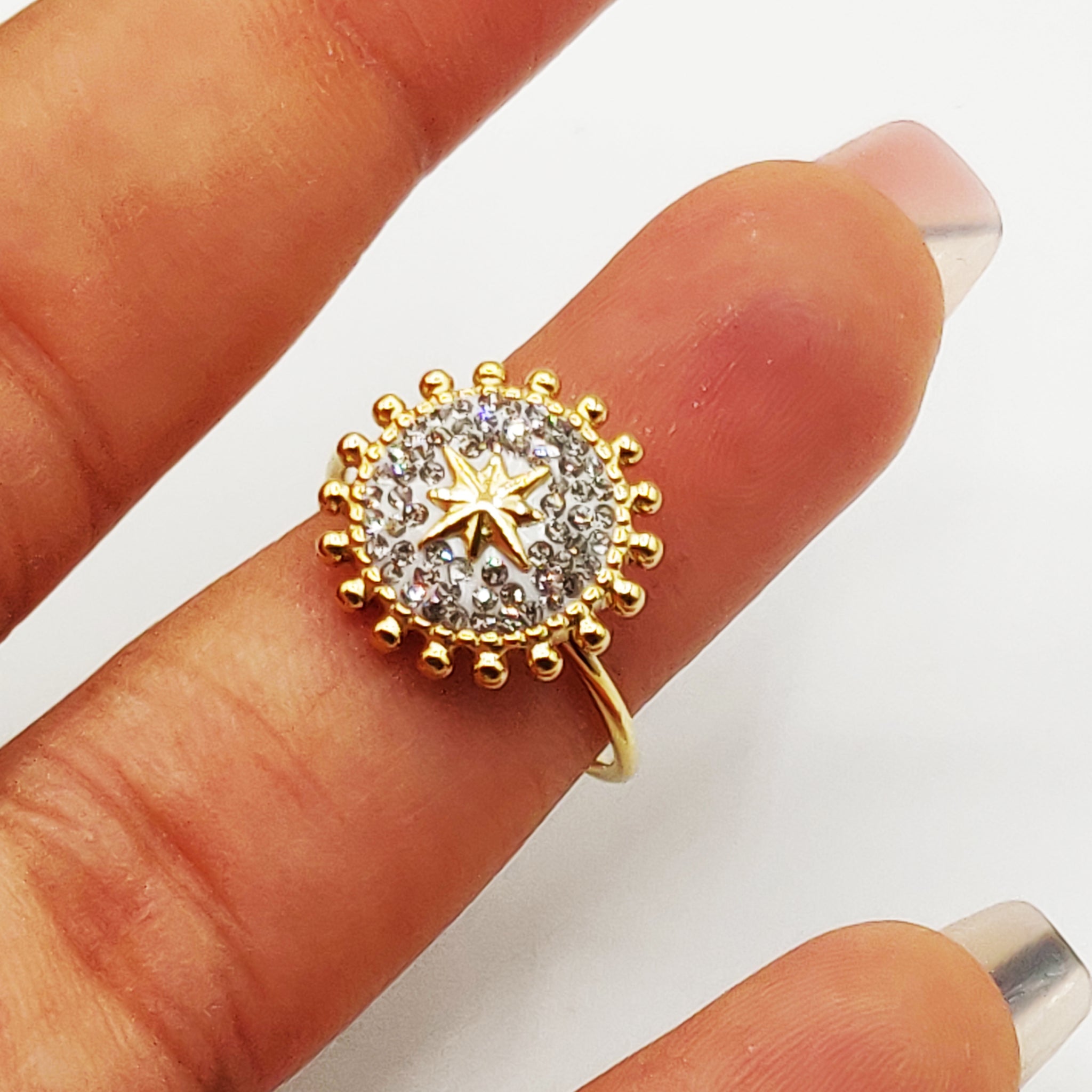 Bague Tresse Soleil Cristaux