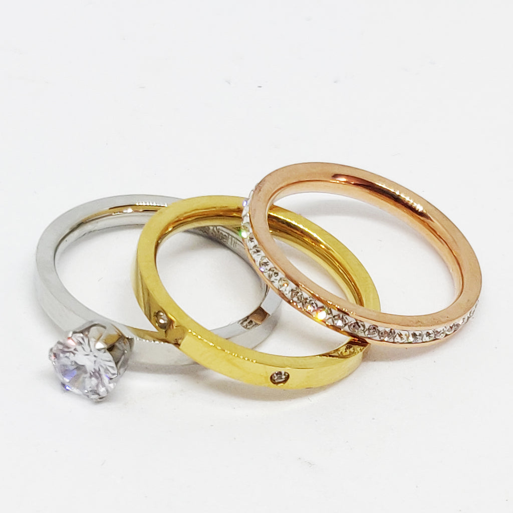 Trio de Bagues Fiançailles