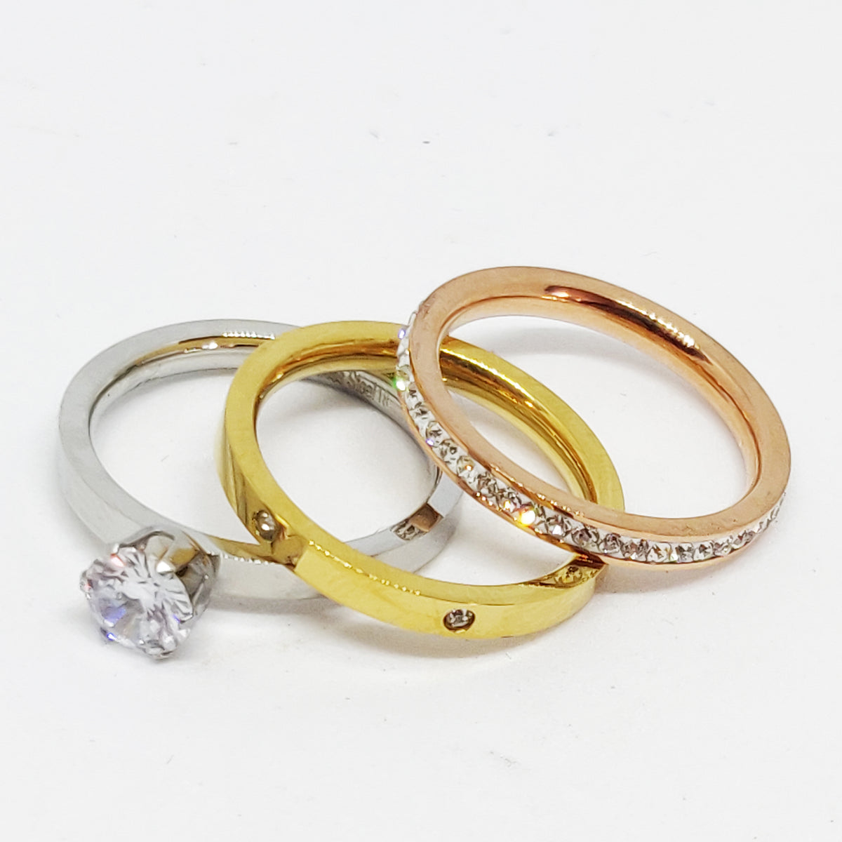 Trio de Bagues Fiançailles