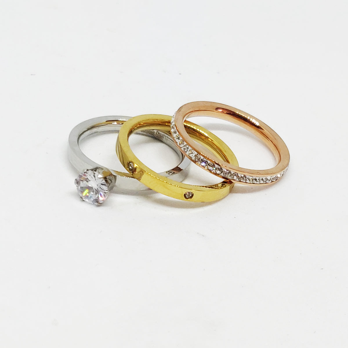 Trio de Bagues Fiançailles