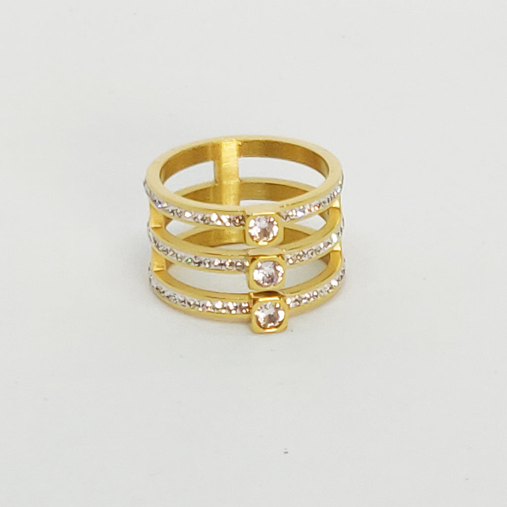 Bague Triple Cristaux