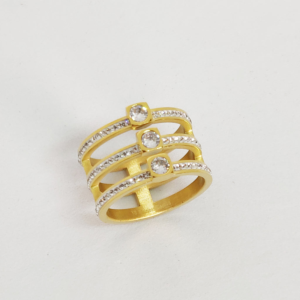 Bague Triple Cristaux