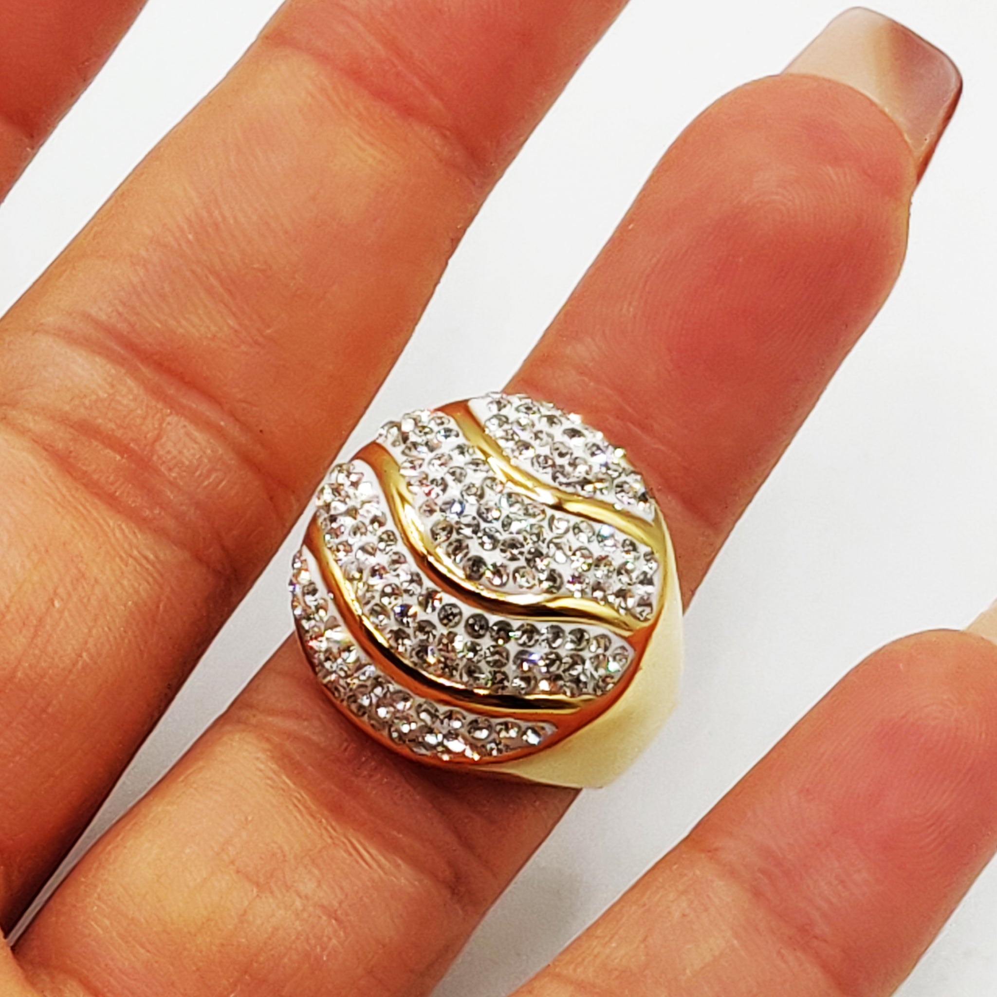 Bague Vague de Cristaux Luxe
