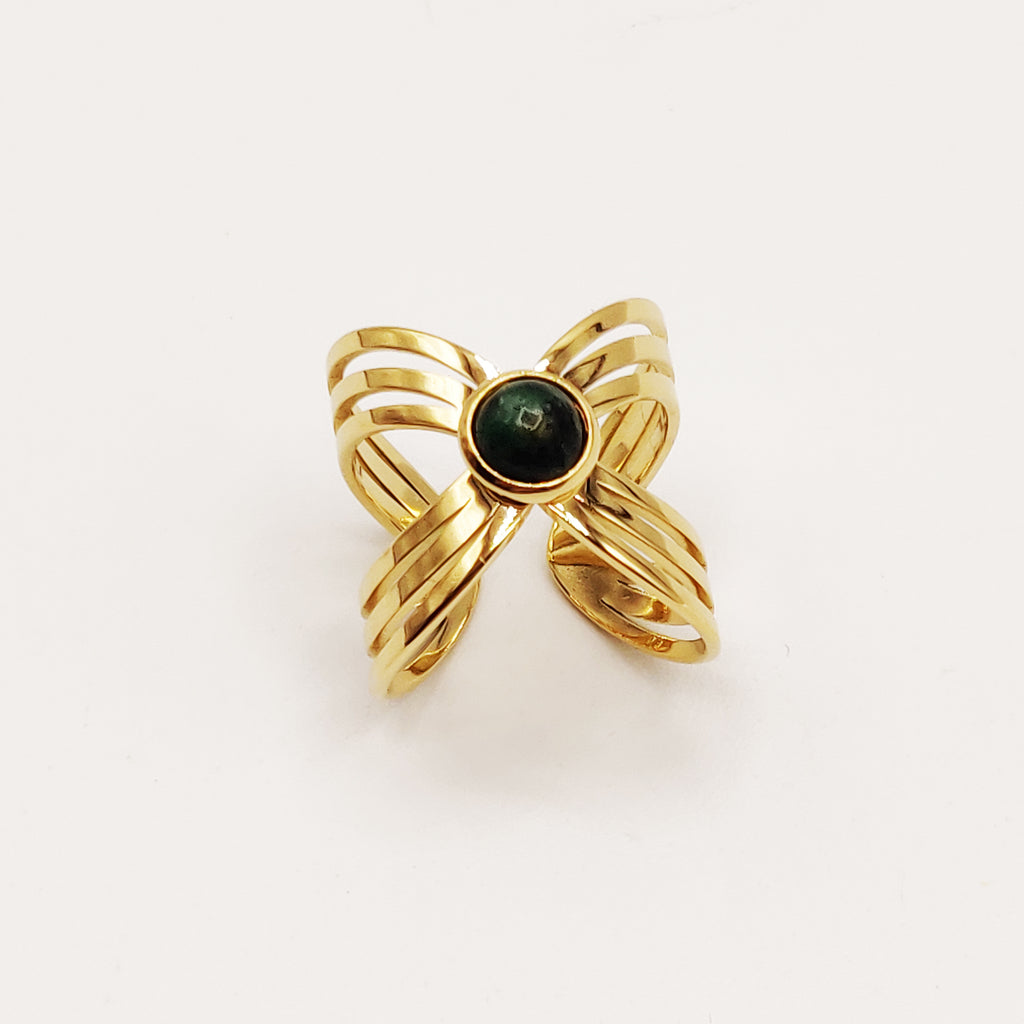 Bague X Luxe Perle Kaki