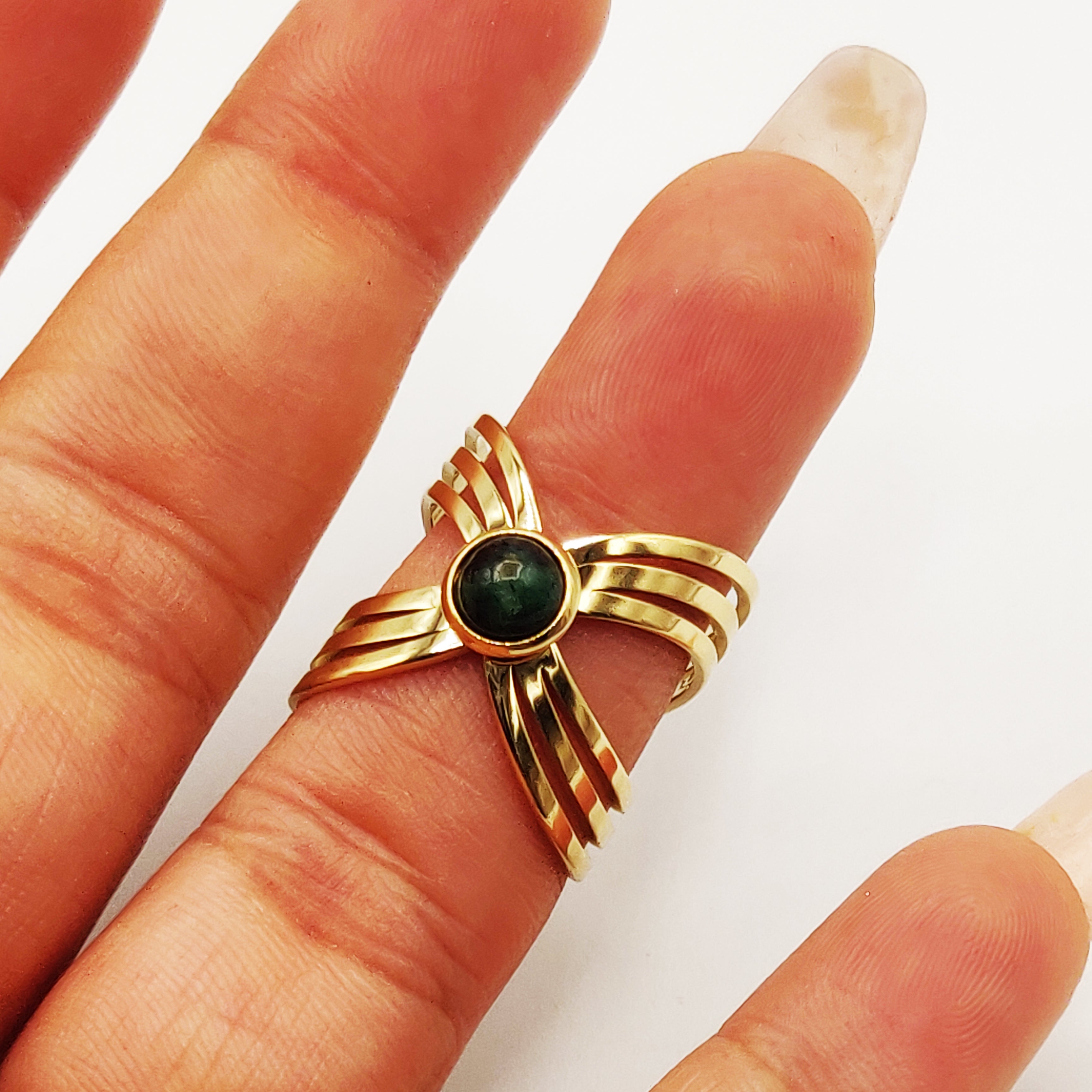 Bague X Luxe Perle Kaki