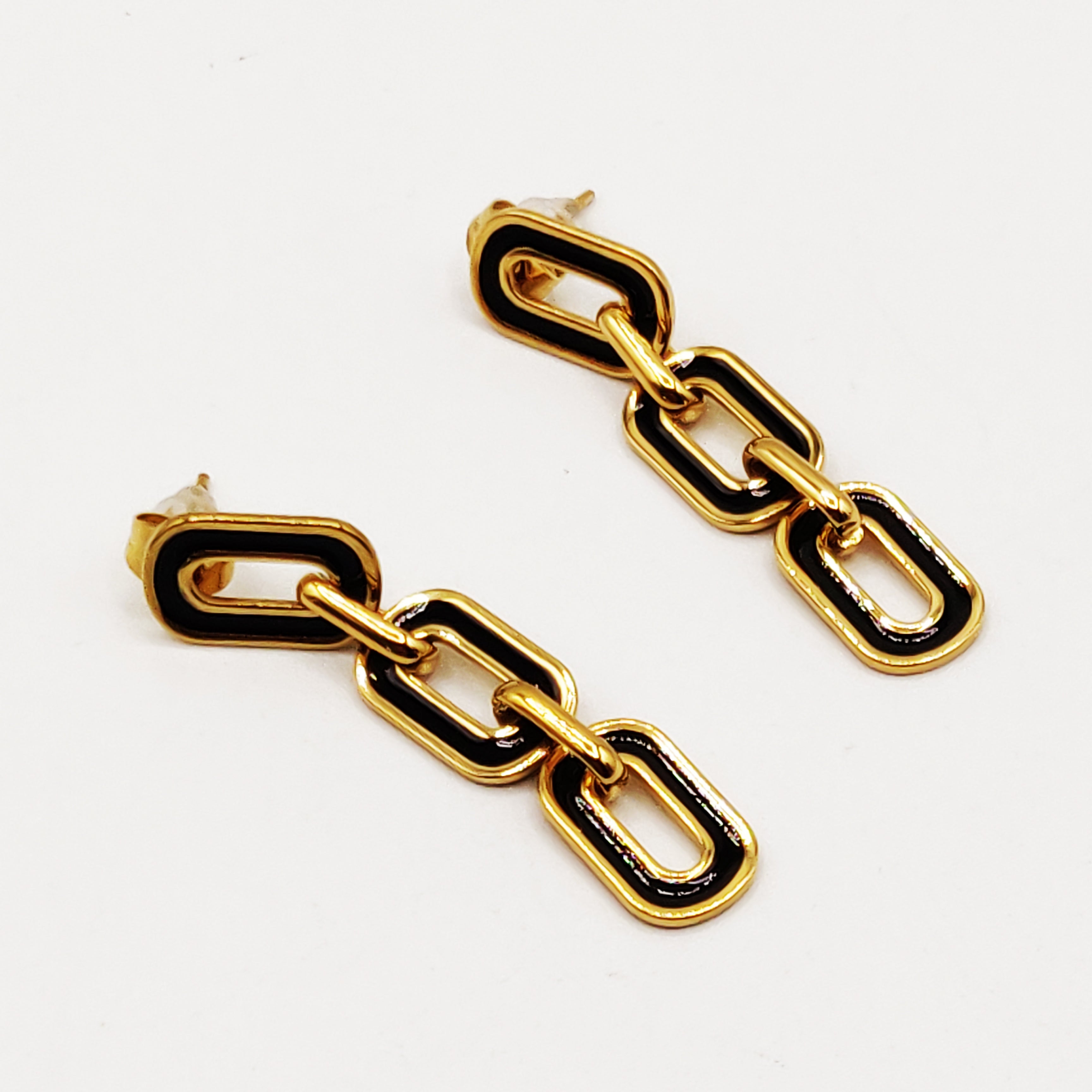 Boucles d'oreilles 3 ᗡD Luxe Noirs