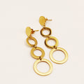 Boucles d'oreilles 3 Cercles Luxe