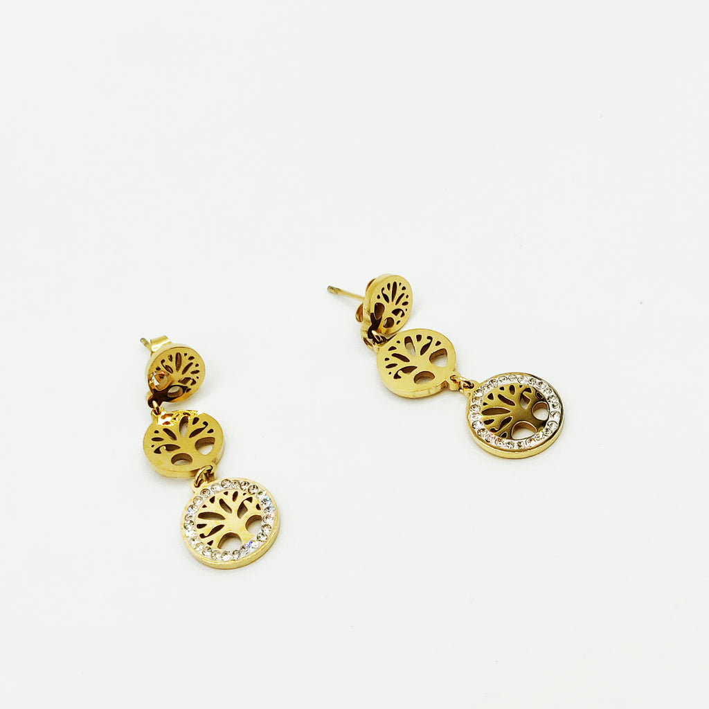 Boucles d'oreilles 3 Pendentifs Eden