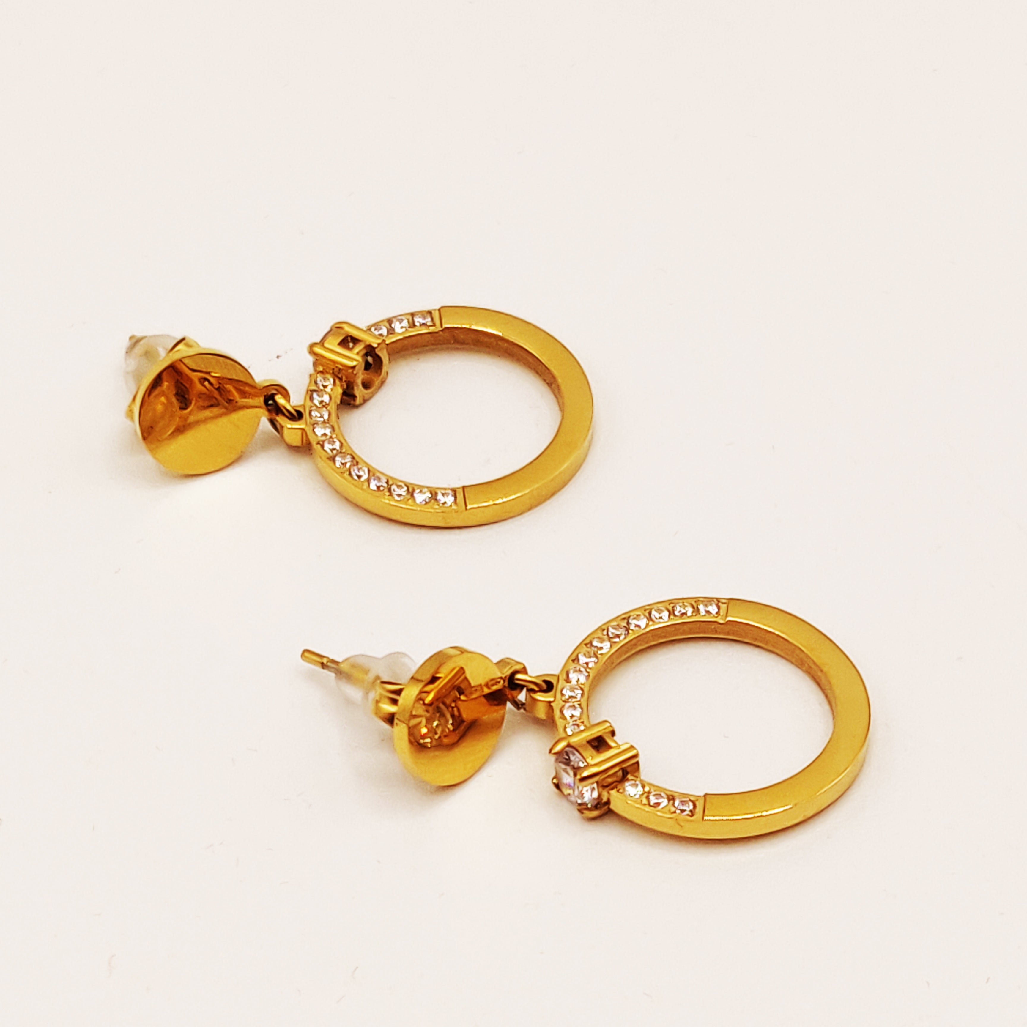 Boucles d'oreilles Anneau Cristaux Luxe