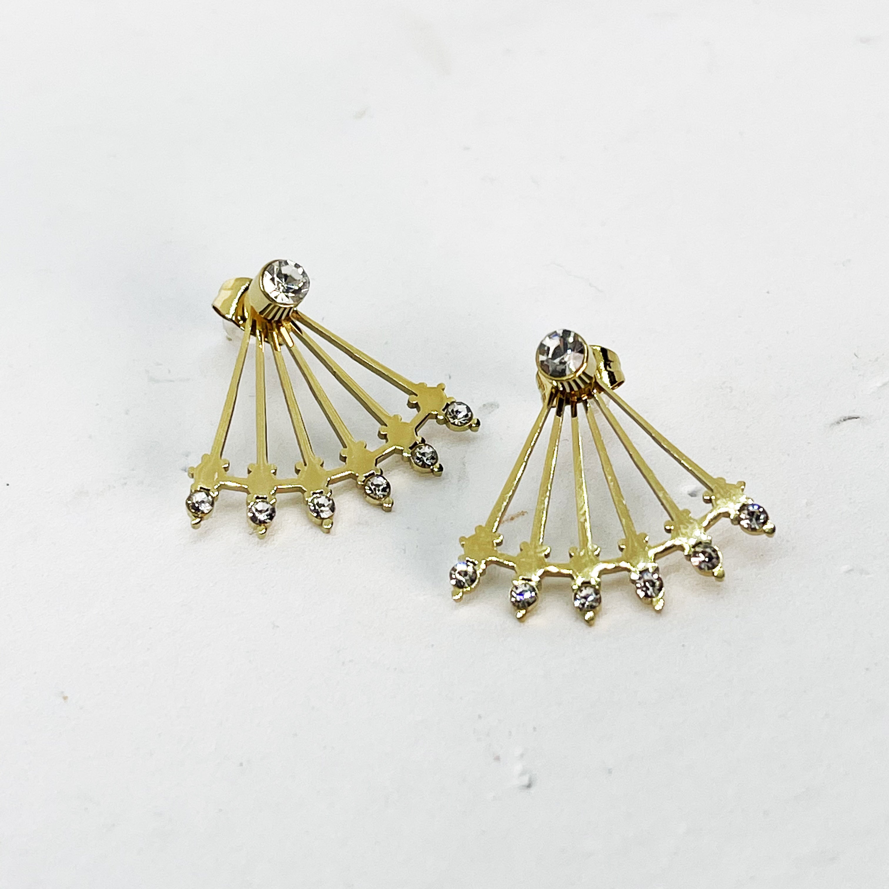 Boucles d'oreilles Barres Cristaux