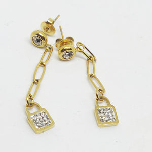 Boucles d'oreilles Cadenas Cristaux Longues