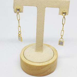 Boucles d'oreilles Cadenas Cristaux Longues
