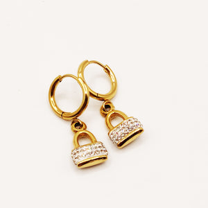 Boucles d'oreilles Cadenas Cristaux Luxe