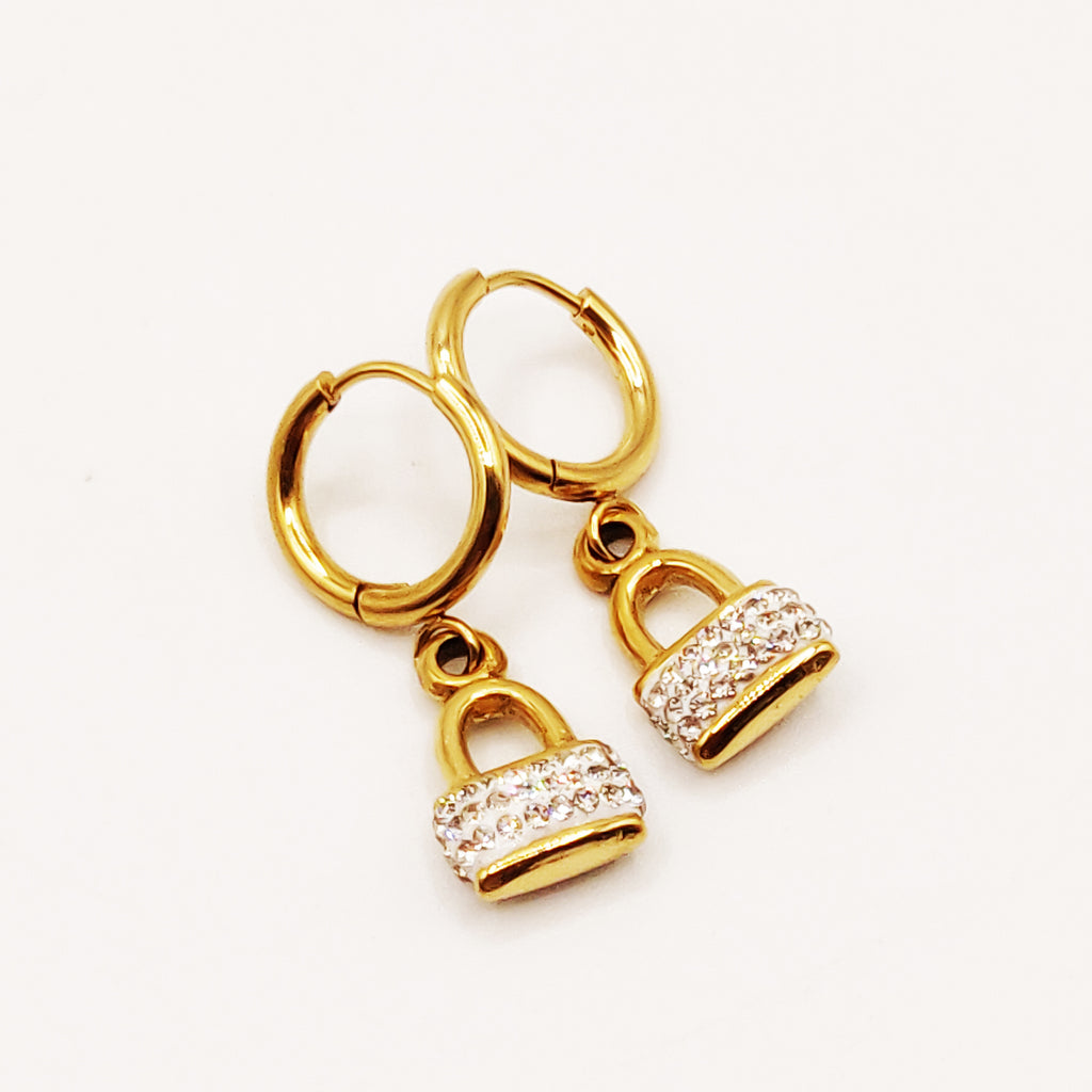 Boucles d'oreilles Cadenas Cristaux Luxe