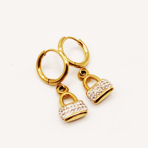 Boucles d'oreilles Cadenas Cristaux Luxe