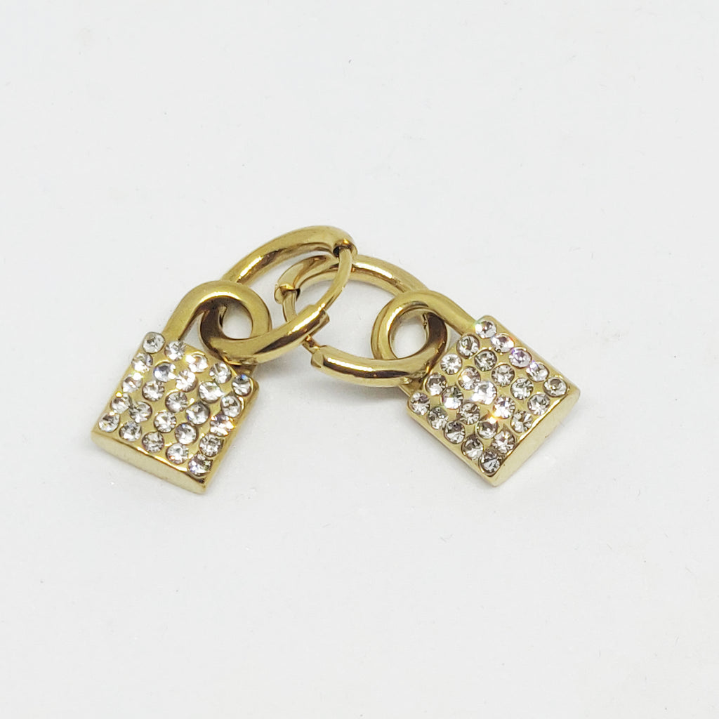 Boucles d'oreilles Cadenas Luxe Cristaux