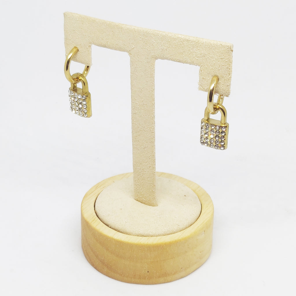 Boucles d'oreilles Cadenas Luxe Cristaux