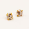 Boucles d'oreilles Carrés Cristaux Luxe