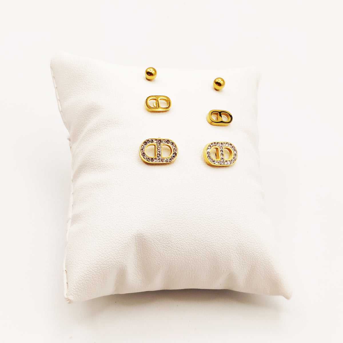 Boucles d'oreilles CD Luxe 3 Trous