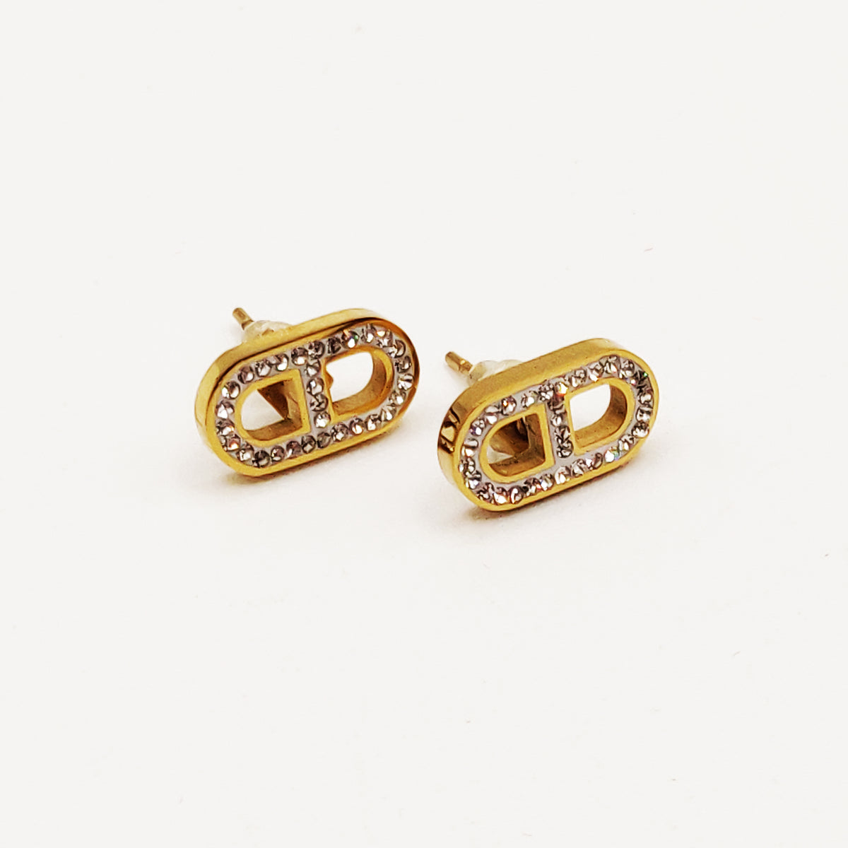 Boucles d'oreilles CD Luxe Cristaux Simples
