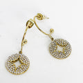 Boucles d'oreilles Cercle Étoile Cristaux