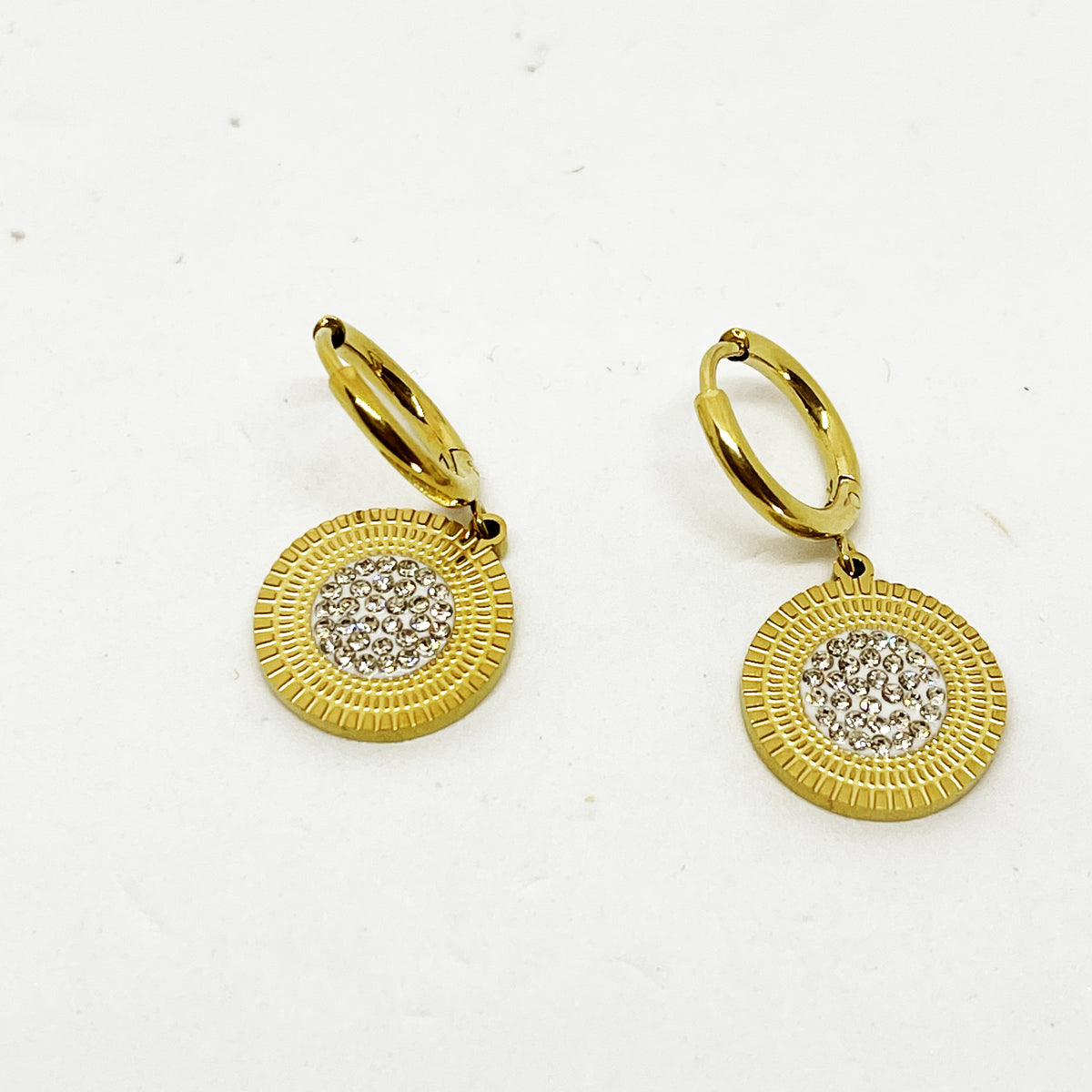 Boucles D'oreilles Cercles Soleils Cristaux