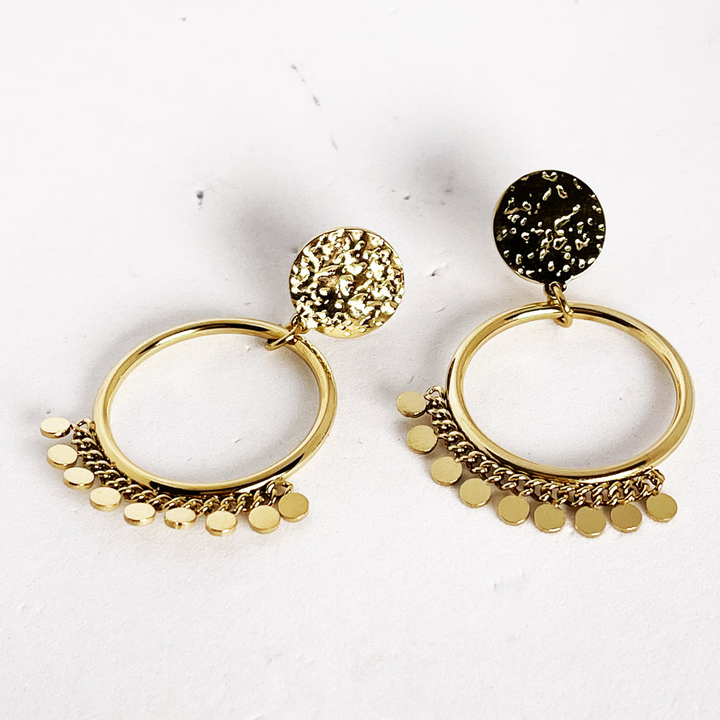 Boucles d'oreilles Cercles Tresse Multi Cercles