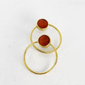 Boucles d'oreilles Cercles Cristal Orange