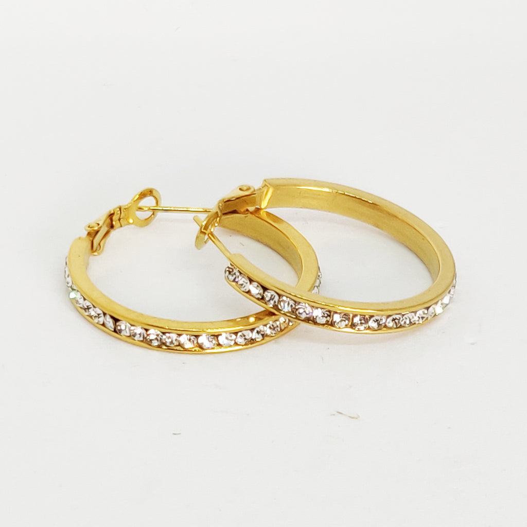 Boucles d'oreilles Cercles Cristaux