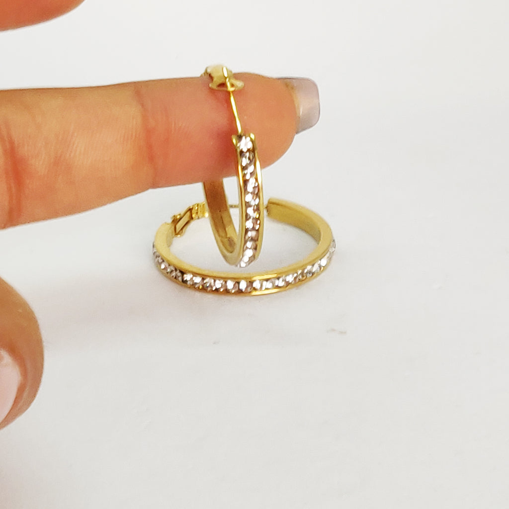 Boucles d'oreilles Cercles Cristaux