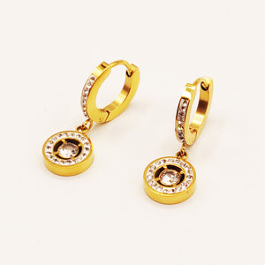 Boucles d'oreilles Cercles et Cristaux