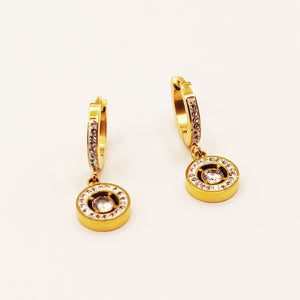 Boucles d'oreilles Cercles et Cristaux