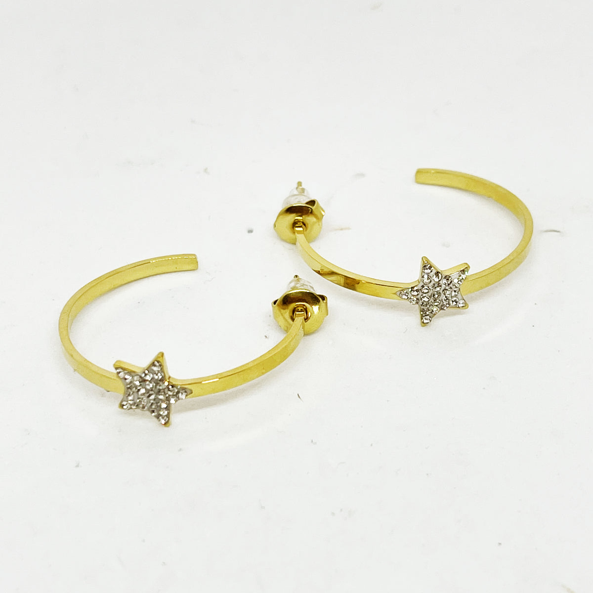 Boucles d'oreilles Cercles Étoiles