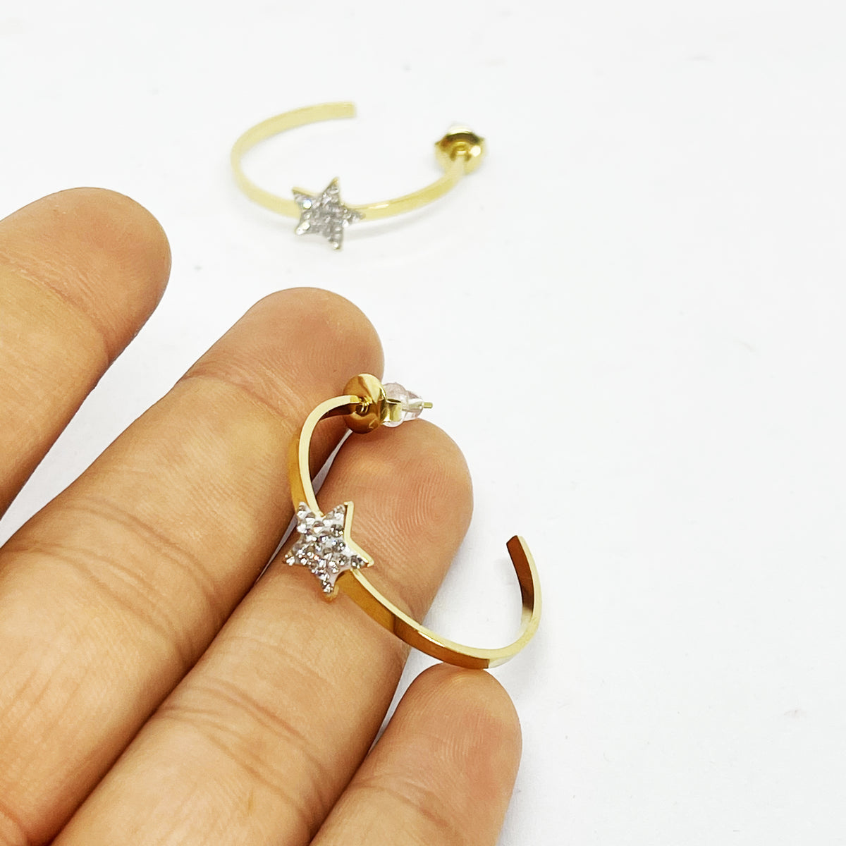 Boucles d'oreilles Cercles Étoiles