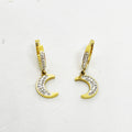 Boucles d'oreilles Cercles et Lunes Cristaux